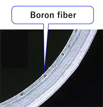 Boron fiber laminated image